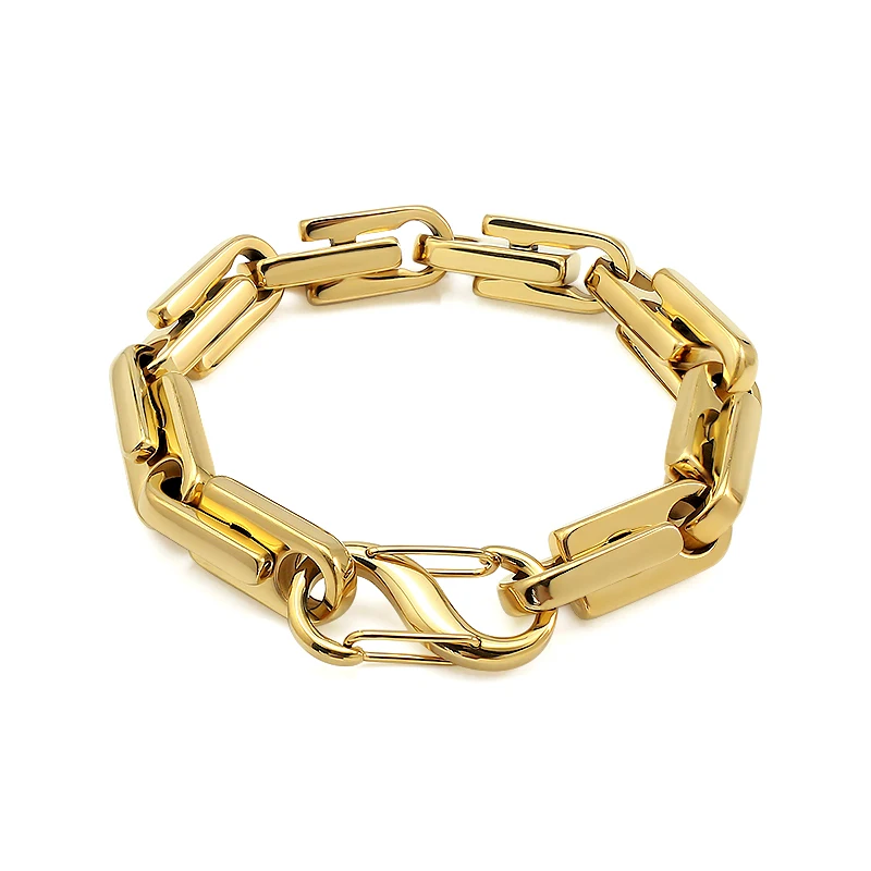 Браслеты из нержавеющей стали 316L унисекс модные новинки браслет в форме молнии Серебряное золото массивная цепочка колье ювелирные изделия pendiente