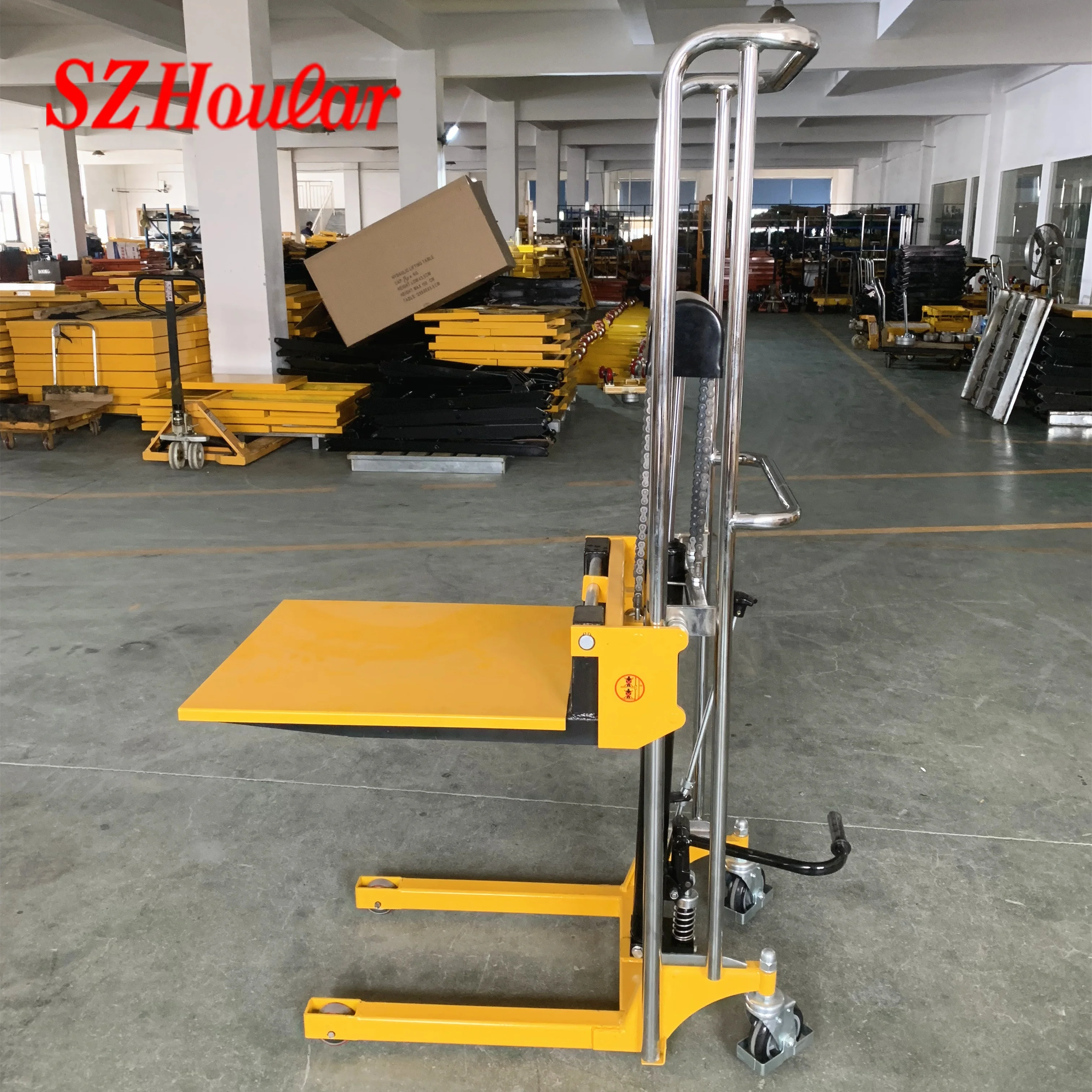 hand manual stacker hand pallet stacker manual hand winch stacker lift supplier