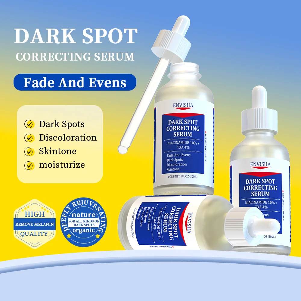 New Skin Care Serum Deeply Brightening With Vitamin C 10% Niacinamide + 4% Tranexamic Acid Dark Spot Correcting Face Serum