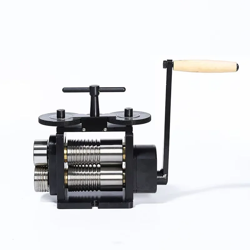130mm Metal Rolling Laminating Machine HH-RM02G Small Black Roller Mill Combination Wire Semicircle Jewelry Rolling Mill Machine