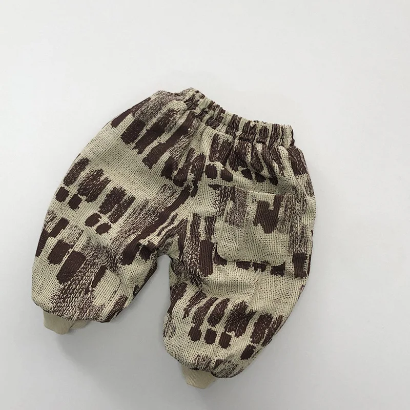 Wholesale 2023 Winter Thick Printed Corduroy Pants for Toddlers Boys