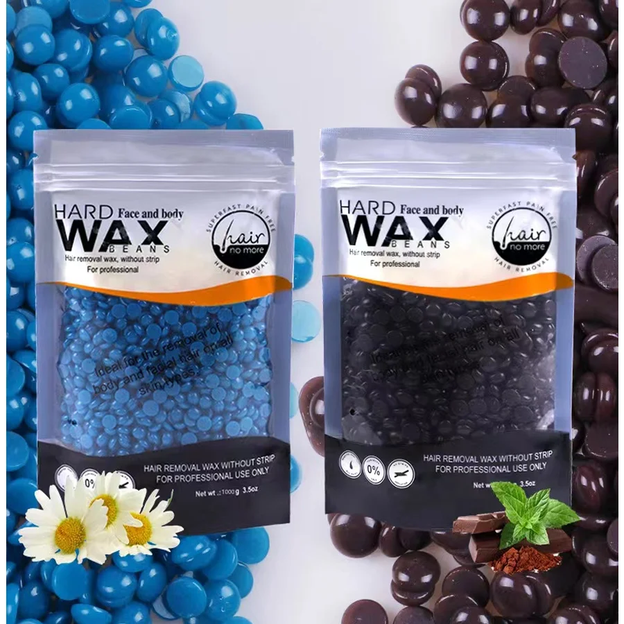 Private Label Bulk Hard Face Heat Honey Chocolate Tea Tree Nose Waxing Cream Hair Remover Gel Wax