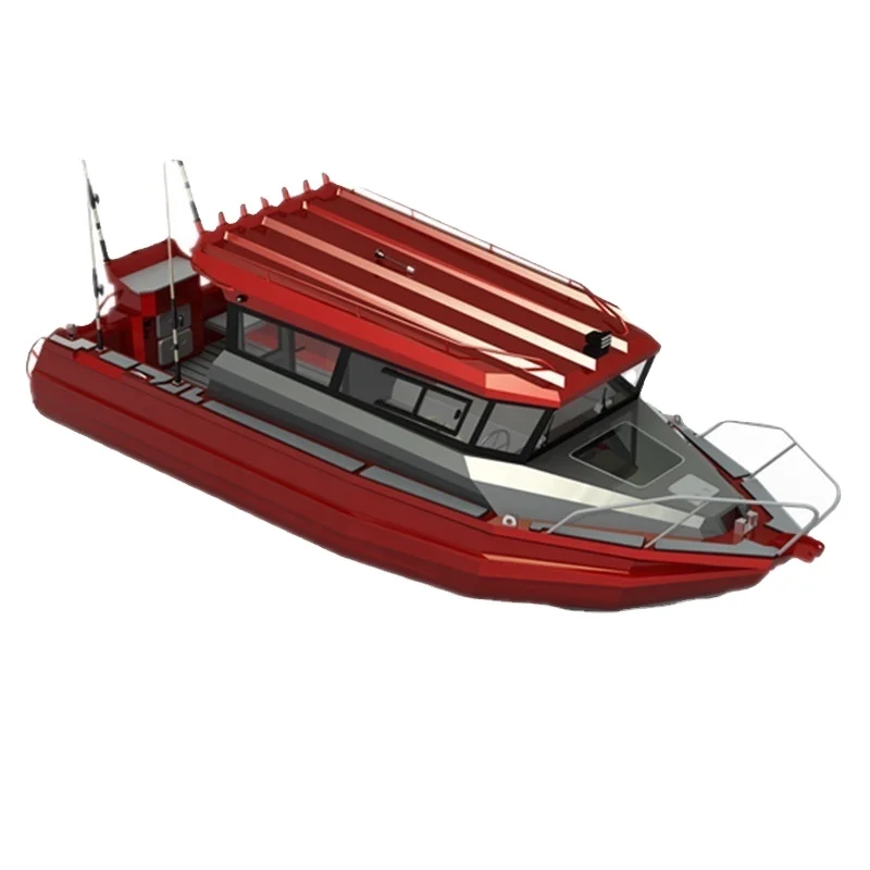 
7.5m 25ft CE certified Manufacturer Easycraft cabin fishing aluminum rowing boats 