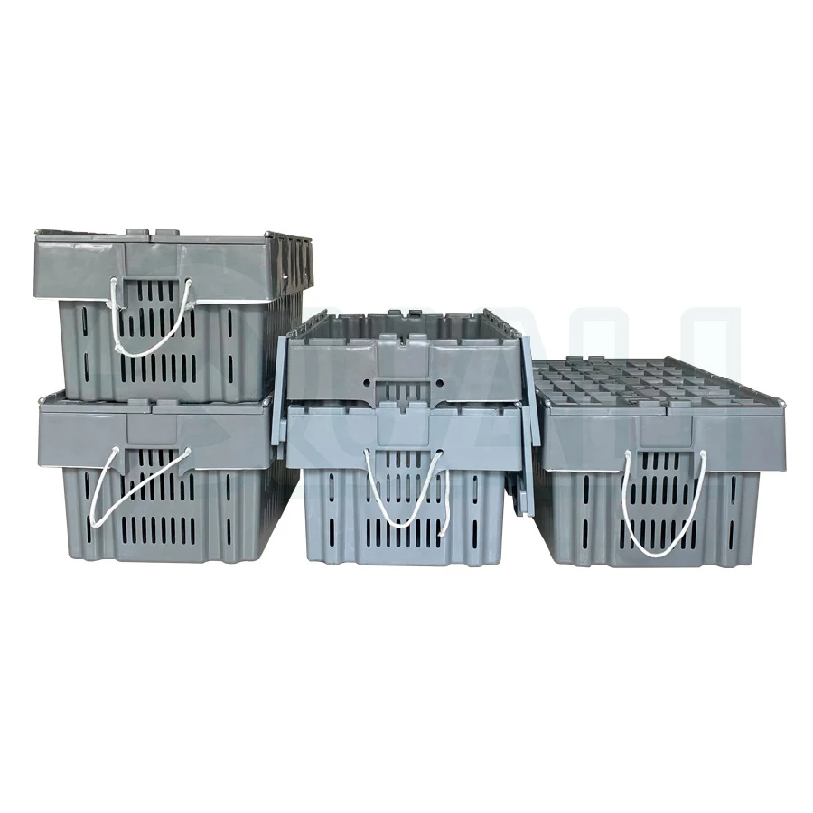 100% Virgin Polyethylene Floating Plastic Lobster Crate Seafood Plastic Storage Container With Lid