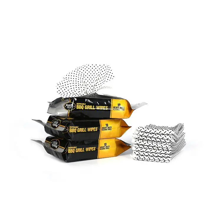 Wholesale Low Price Disposable Barbecue Party Grill Oven Cleaning BBQ Grease Wet Wipes