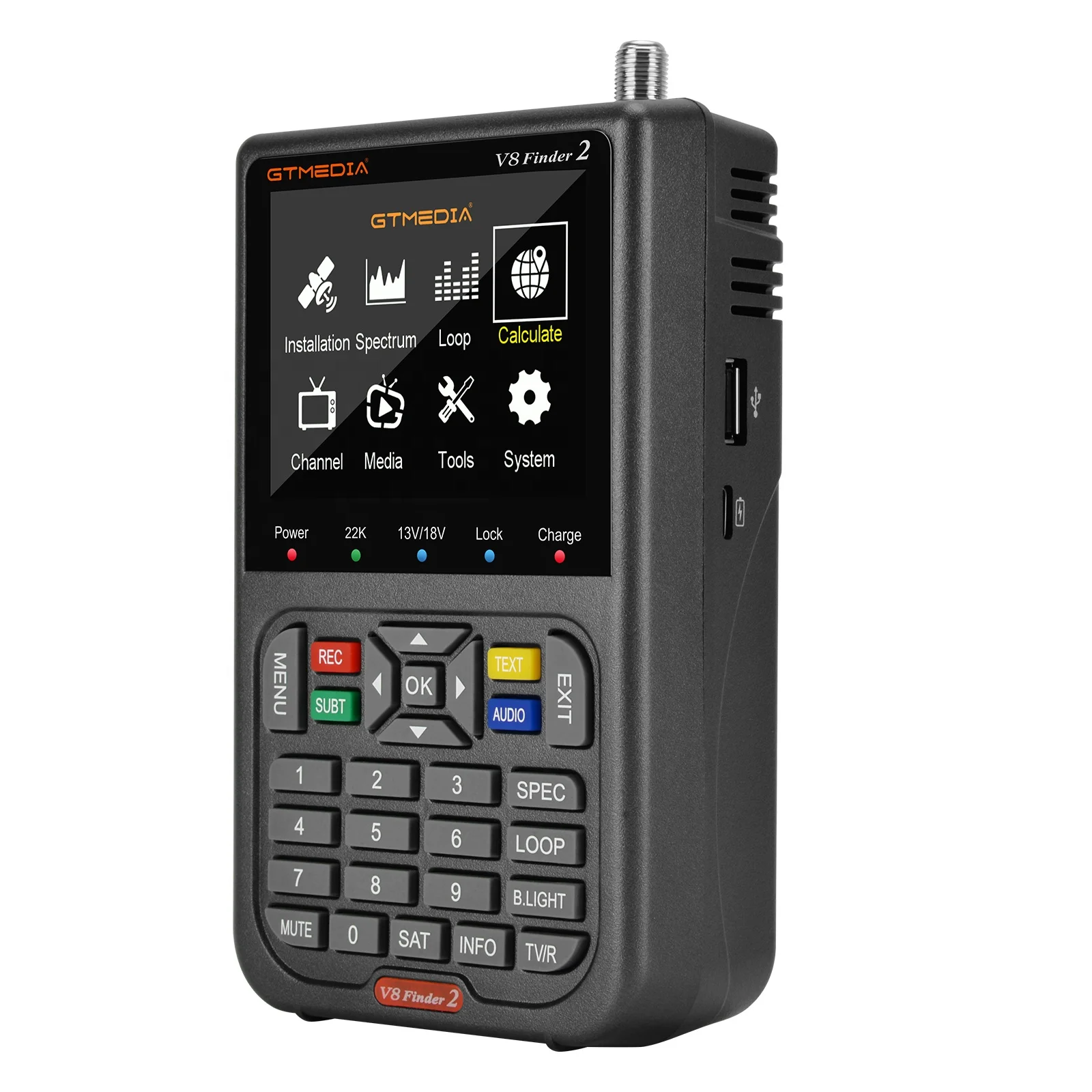 Новое поступление GTMEDIA V8 Finder 2 satfinder hd поддерживает H.264 DVB S2X сигнала с 3 5-дюймовый цветной