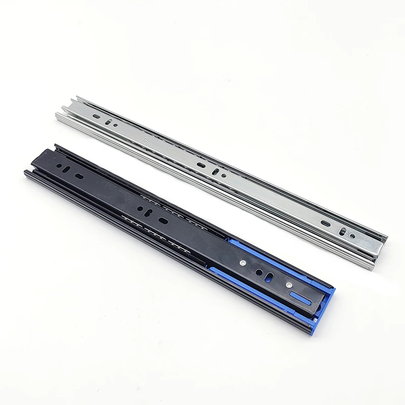 Furniture 45mm Rail Drawer Telescopic Slide Roller Cabinet Slide Drawer Soft Close Push To Open Drawer Slides