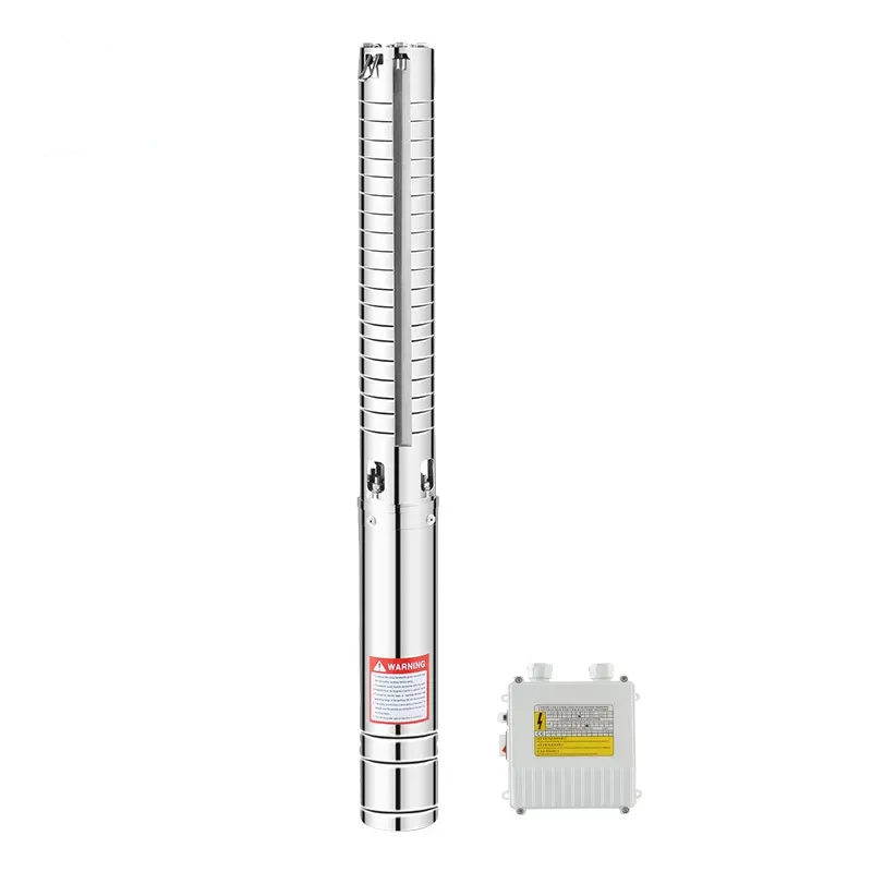 QQPUMP Bombas De Agua Sumergible 100M 4Inch 1 Hp Deep Bore Well Submersible Centrifugal Dc Water Pump