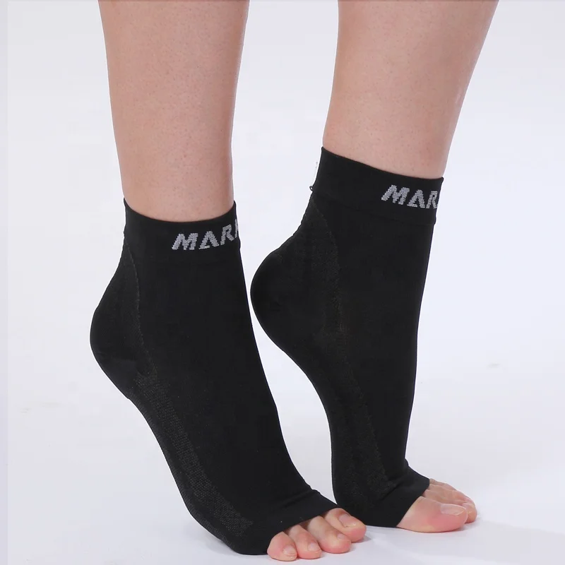 
Black Color Ankle Brace Support Plantar Fasciitis Socks Toeless Compression Socks & Foot Sleeve For Arch 