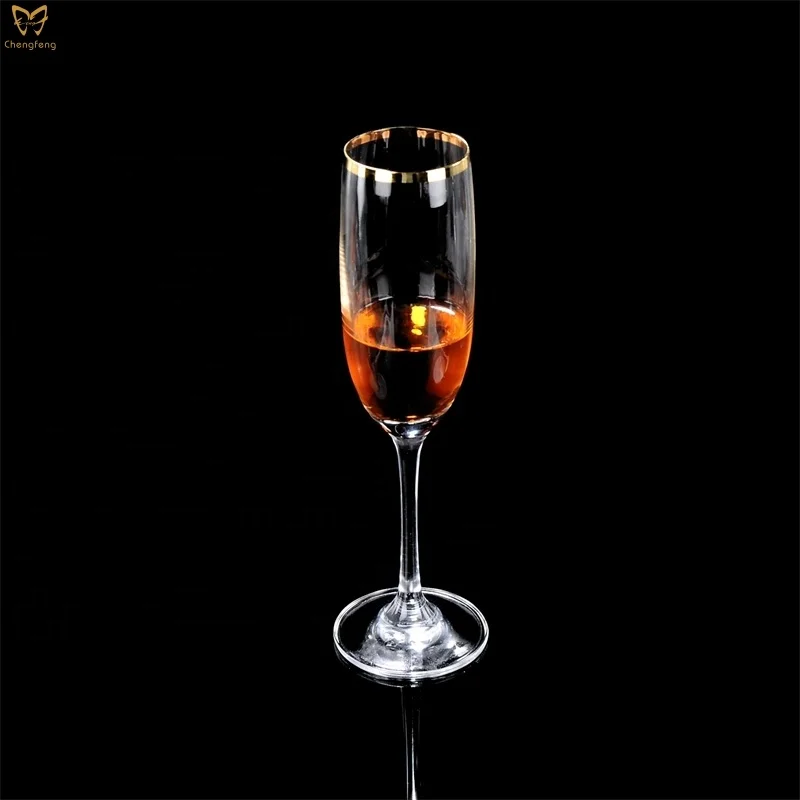 Personalized Gold Rim Champagne Flutes