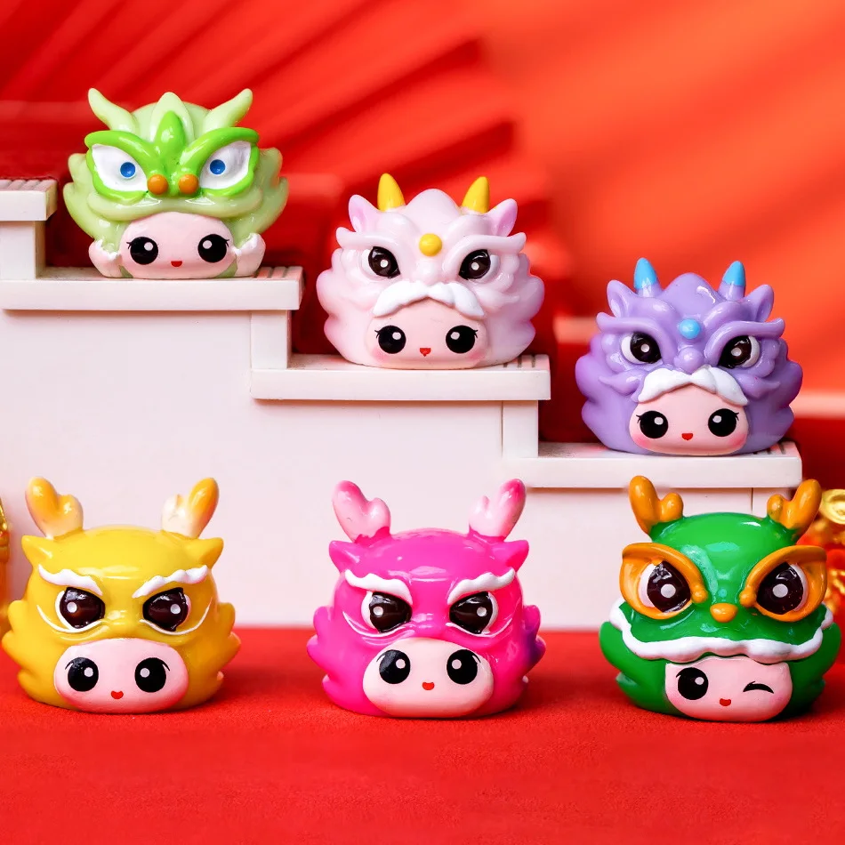 Creative Cute Dragon New Year Small Decoration Doll DIY Figurine Car Ornaments
