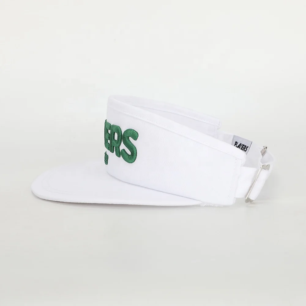 Wholesale OEM Custom High Quality White Adjustable Embroidery Logo Sport Gorras Men Women Beach Cap Golf Sun Visor Hat