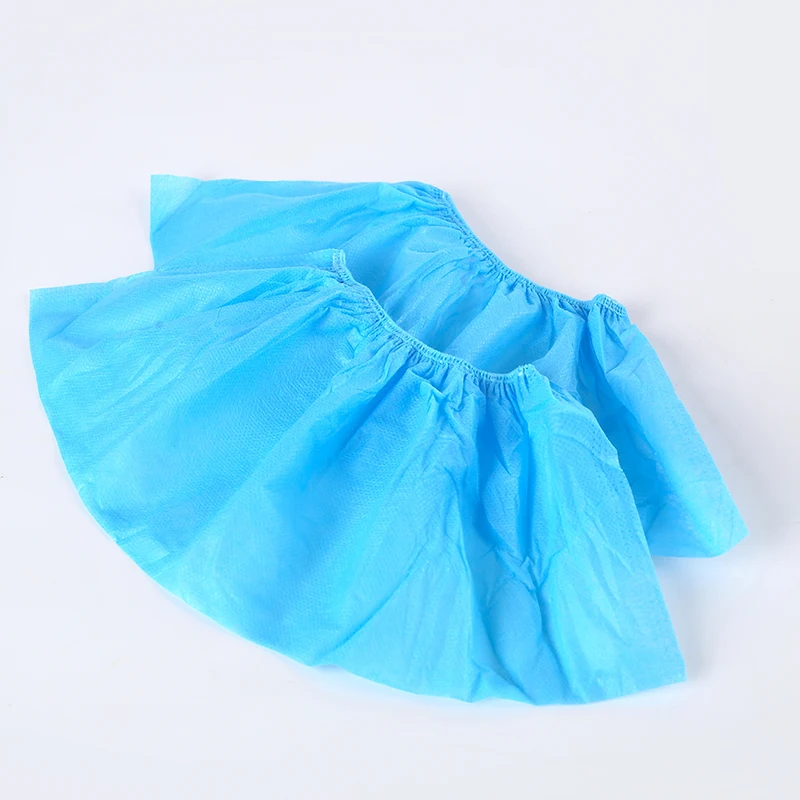 Stock High Quality 35gsm PP Non Woven Blue Surgical Soft Antiskid Shoe Disposable Cover Shoe Cover For Hospital With CE
