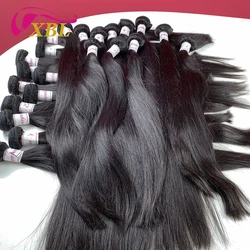Оптовая продажа, натуральные бразильские человеческие волосы XBL, волнистые пучки с застежкой, необработанные поставщики волос с выравненной кутикулой