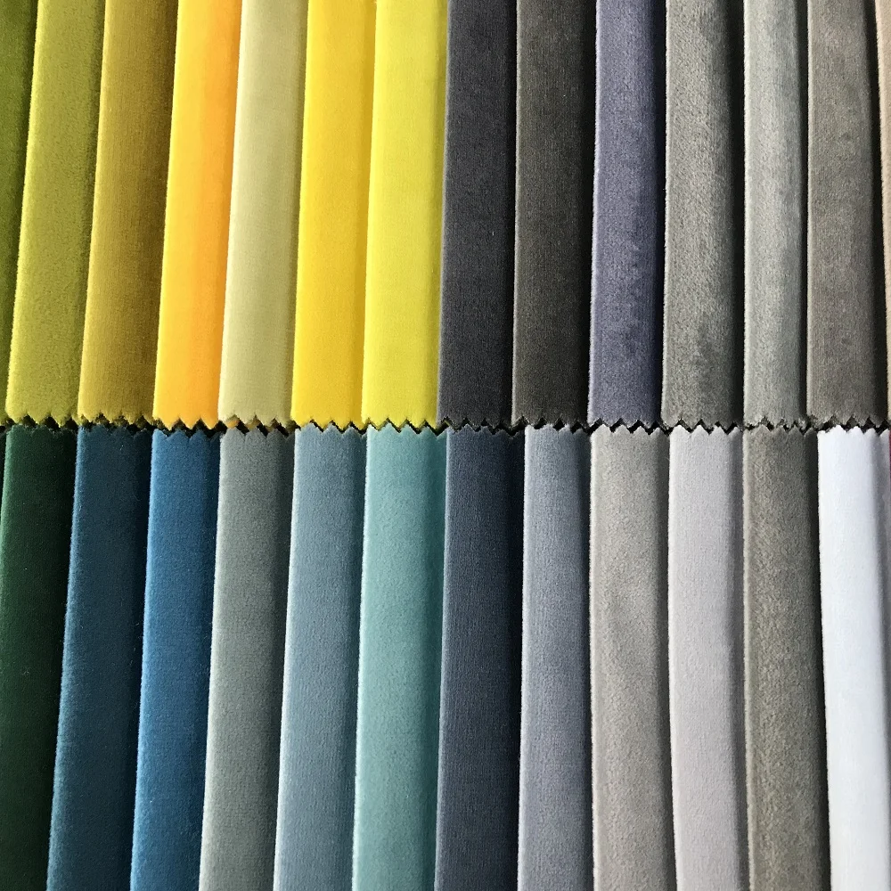 2021 Plain fashion dyed different colors ready goods holland velvet for sofa