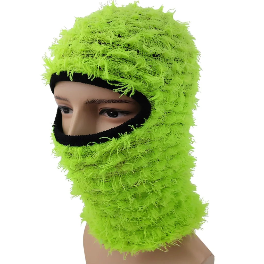 Wholesale Custom Long Fluffy Balaclava for Women and Man with Embroidery Logo Cheap Outdoor Sport Breathable Windproof Balaclava