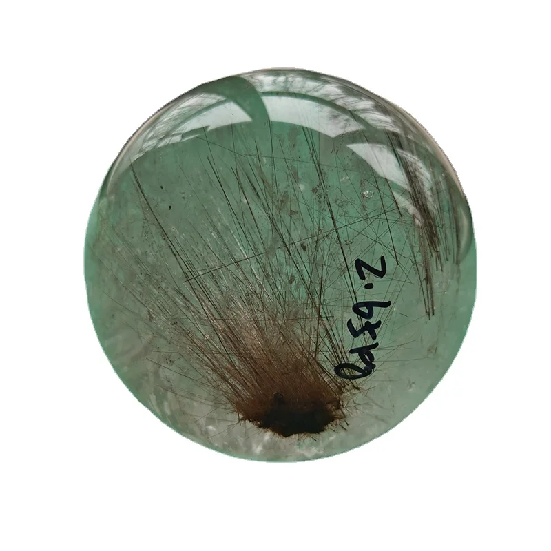 Rutilated quartz crystal ball natural clear crystal sphere for craft