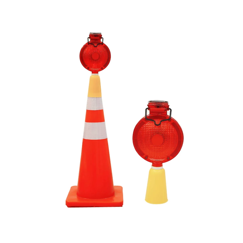 Solar Traffic Cone Warning Lamp Flashing Led Warning Light