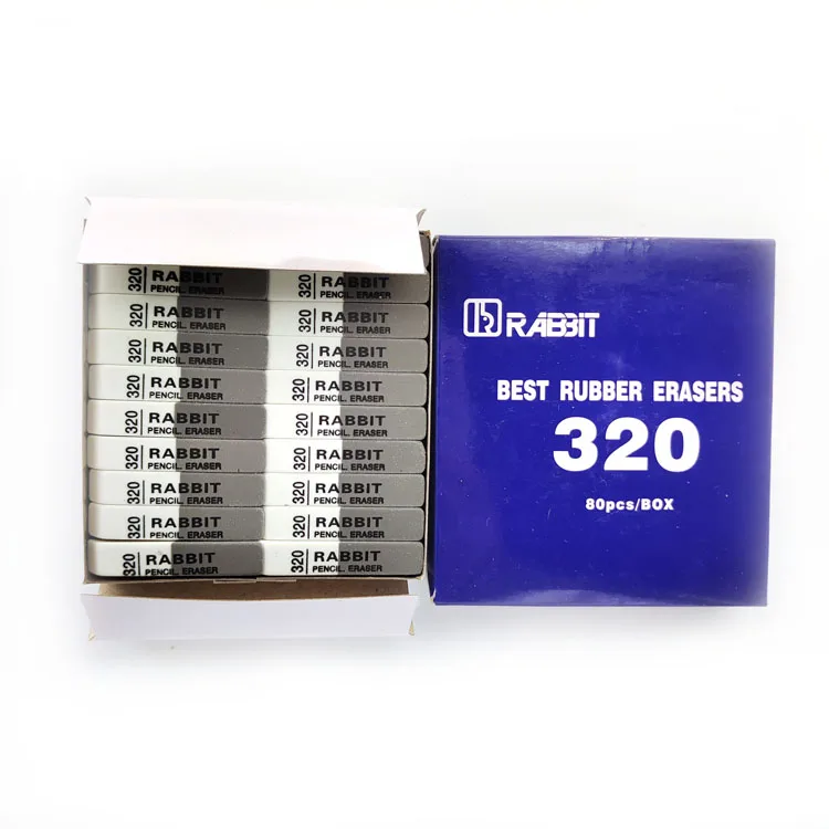 New Arrivals Kids Stationery White and Gray Rubber Erasers For School And Office