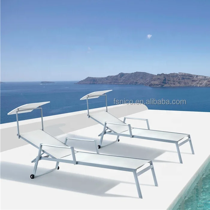 
Outdoor Beach Garden Sun Lounger bed / swimming pool chair aluminium sunbed 