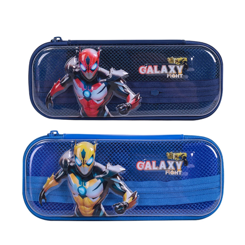 EVA Transparent Stationery Box Primary School Supplies Stationery Box 3D Cute Girl Pencil Case Boy Learning Pencil Box