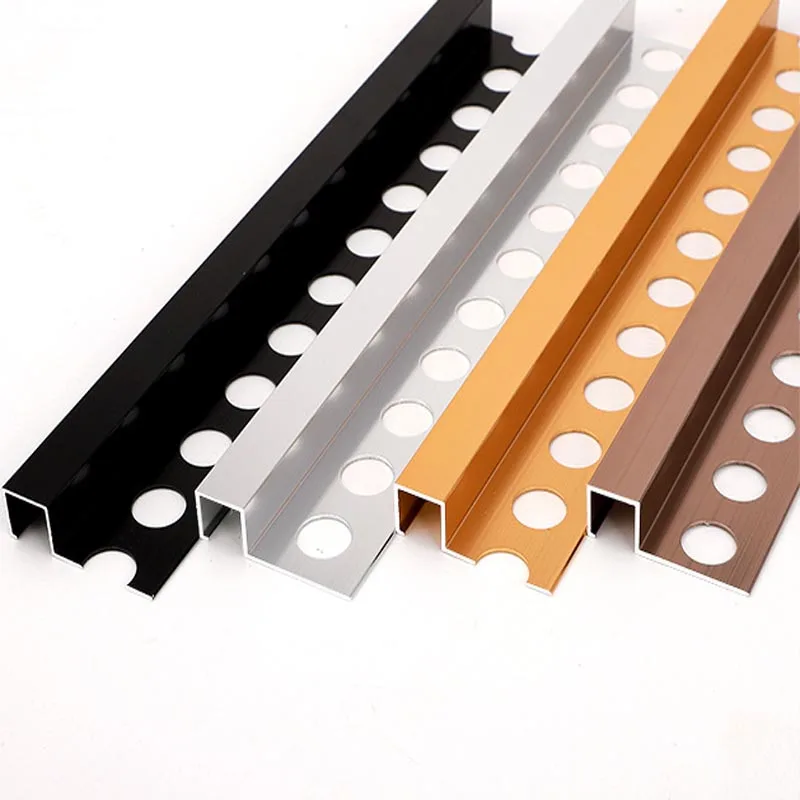 
High Standard Durable Customized Tile Corner Trim Aluminum Tile Trim Strip And Gold Tile Trim 