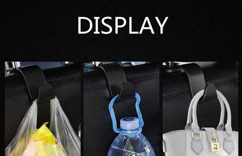 Car Seat Back Hook Universal Portable Car Accessories Interior Hanger Holder Storage for Car Bag Purse Cloth Decoration