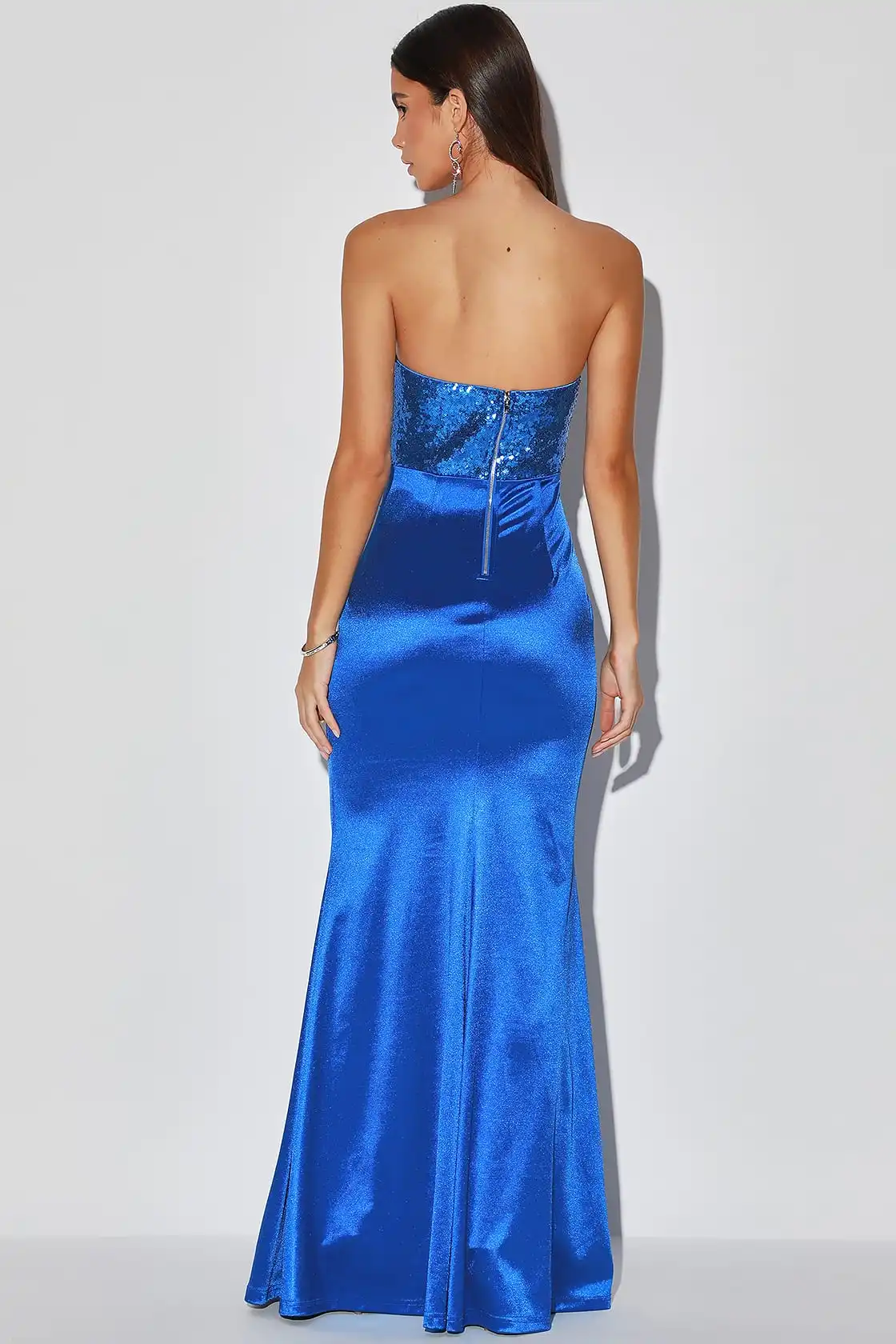 New Arrival High Quality Sleeveless Backless Maxi Dress Satin Elegant Summer Evening Party Sexy Women