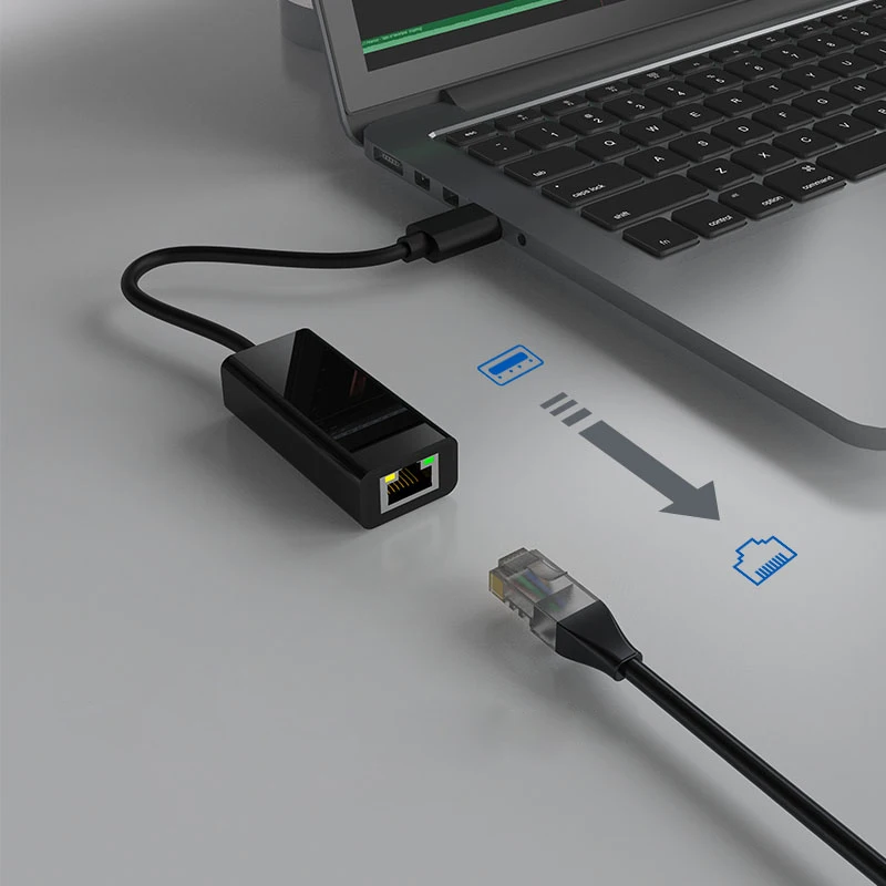 Ready to ship usb c extender to ethernet adapter,type-c to gigabit over rj45 c for iOS notebook laptop