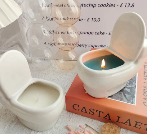 Free sample  Toilet aromatherapy candles spoof niche soybean wax fragrance holiday gift ideas
