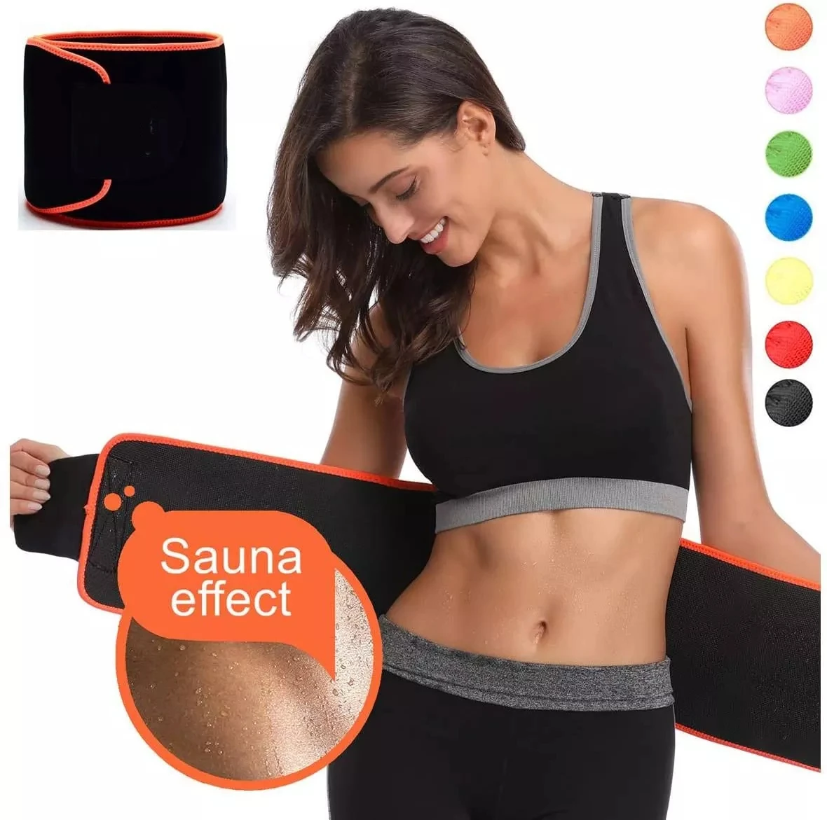 Fitness Neoprene Sports Weight Loss Sweat Waist Trimmer Belt Slimming Waist Wrap Band Sauna Belt For Women&Men