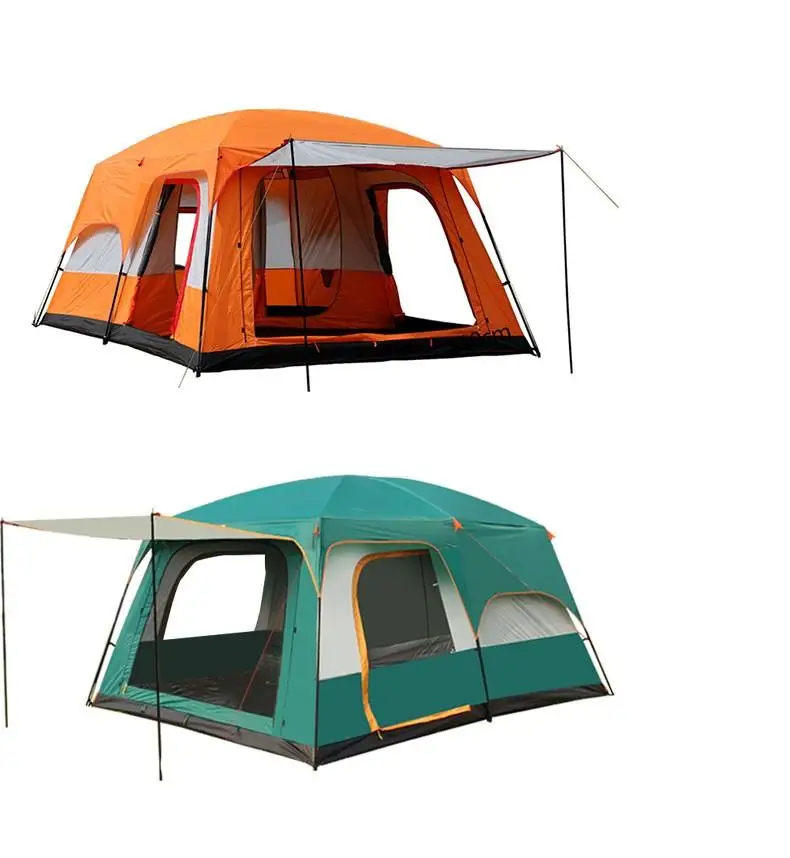 Top The Camel Outdoor New Big Space Camping Outing Two Bedroom Tent Ultra-large Hight Quality Waterproof Camping Tent