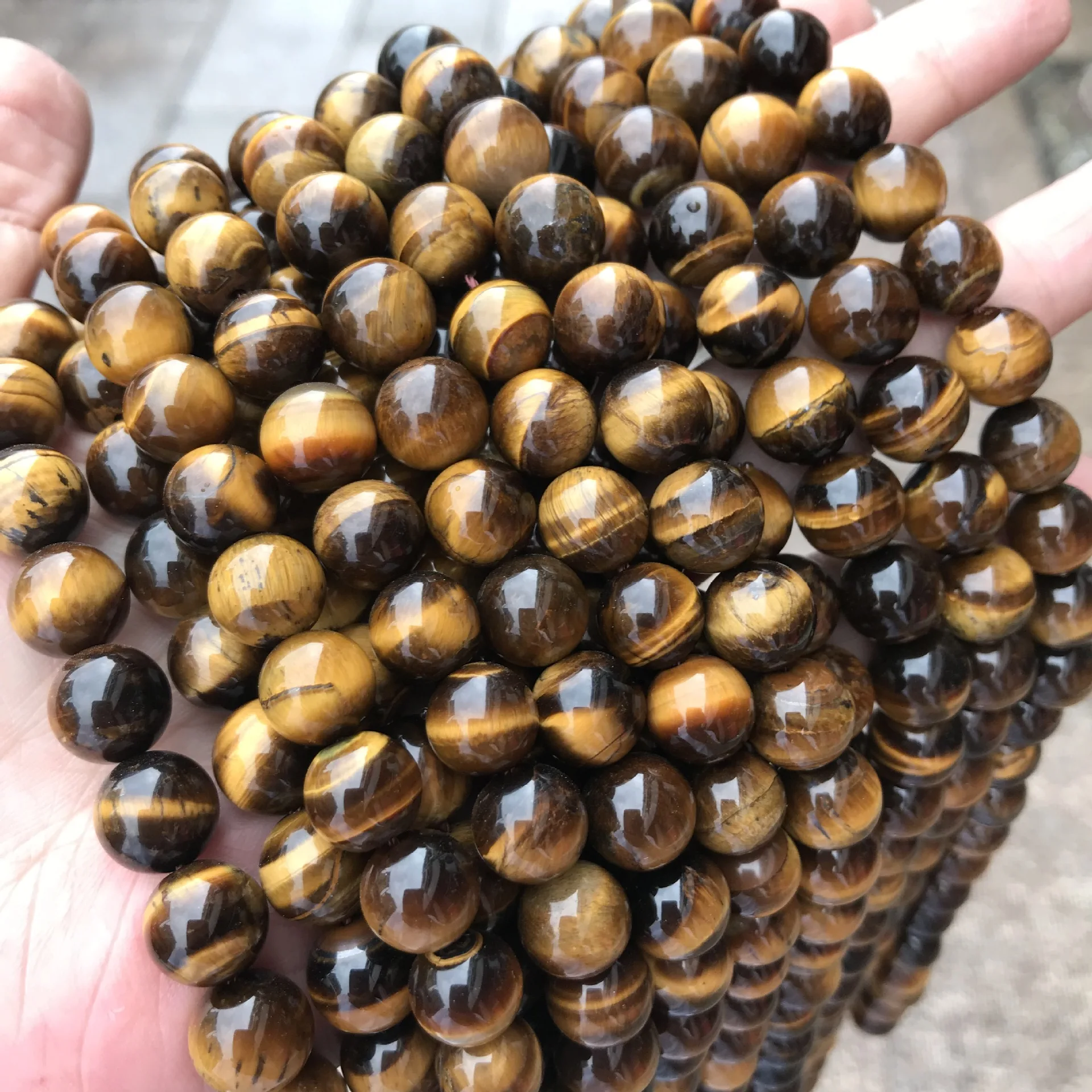 Natural tiger eye stone round beads loose beads wholesale natural stone stones for jewelry