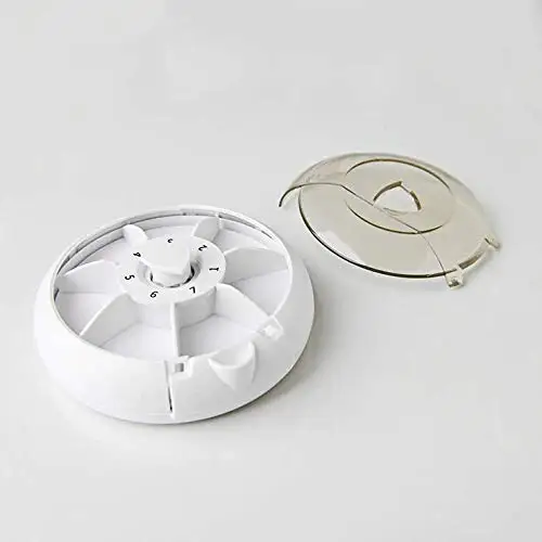 Round Pill Box 7 Day Organizer Medicine Daily Weekly Medication Holder Travel