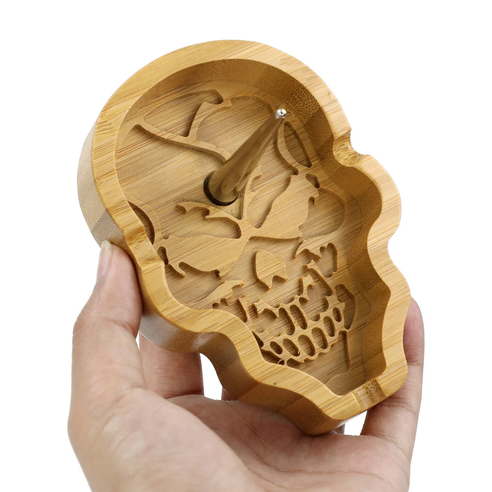Wholesale Unique Tobacco Wood Ash Tray custom shaped bamboo wooden ashtrays