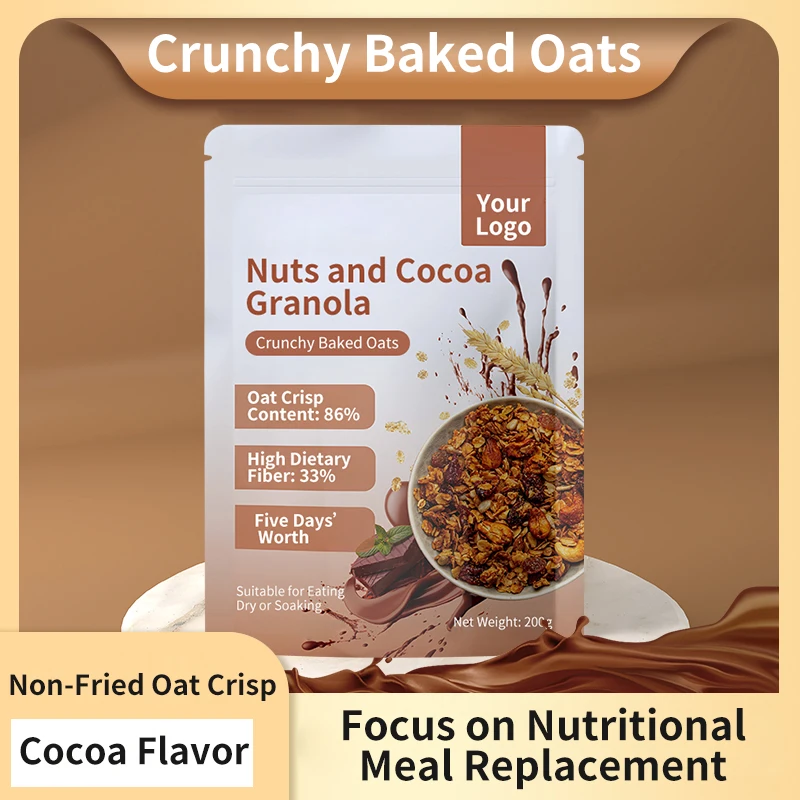 OEM/RTS Nuts and Cocoa Granola Good Price Food for Adults and Children good for health