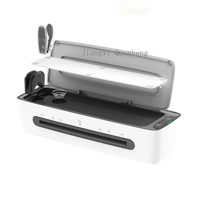 Personal Desktop 9 Inch  7-IN-1 Hot and Cold Laminator  A4 with Paper Cutter, Corner Rounder,Puncher ,Metal Ring and Pouch film