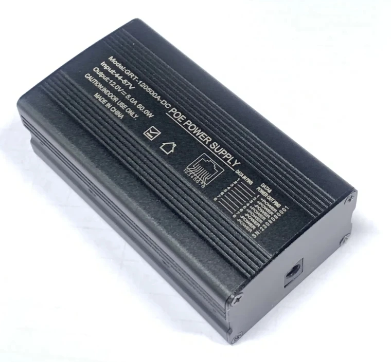 12Vdc 5A выходной разветвитель, 48Vdc вход RJ45 гигабитный PoE инжектор DC/DC 1000 Мбит/с блок питания Ethernet переключатель PD