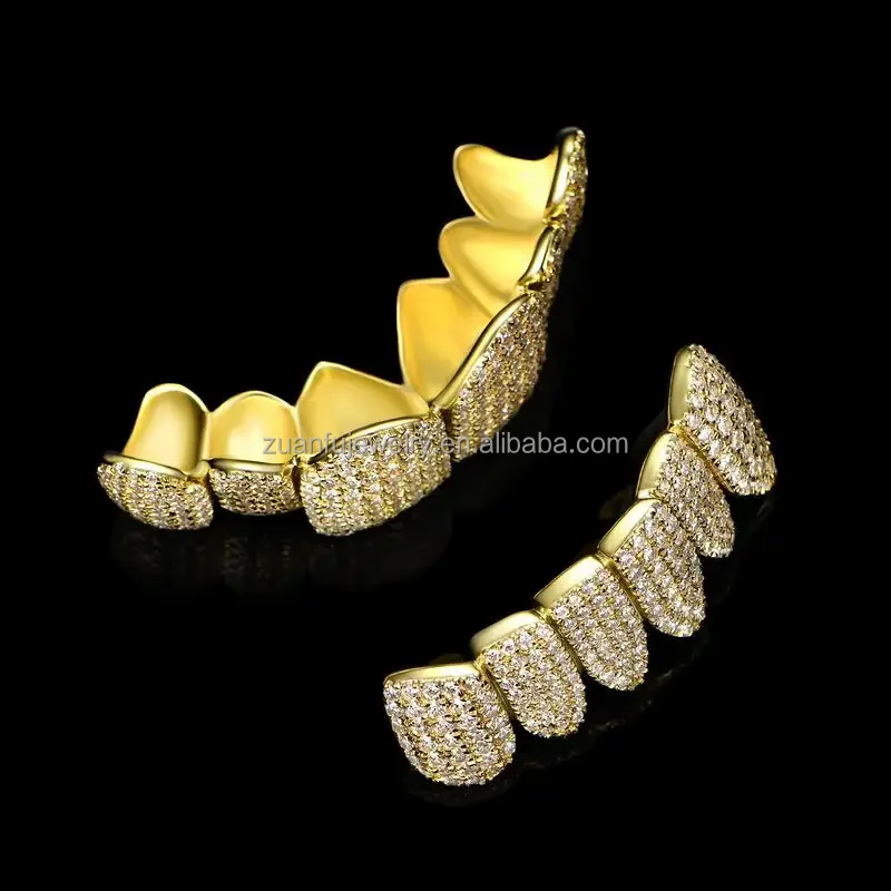Zuanfu ювелирные изделия Pass Diamond тестер 18K позолоченный Муассанит зубы Grillz 925 серебро VVS изготовленный на заказ хип-хоп