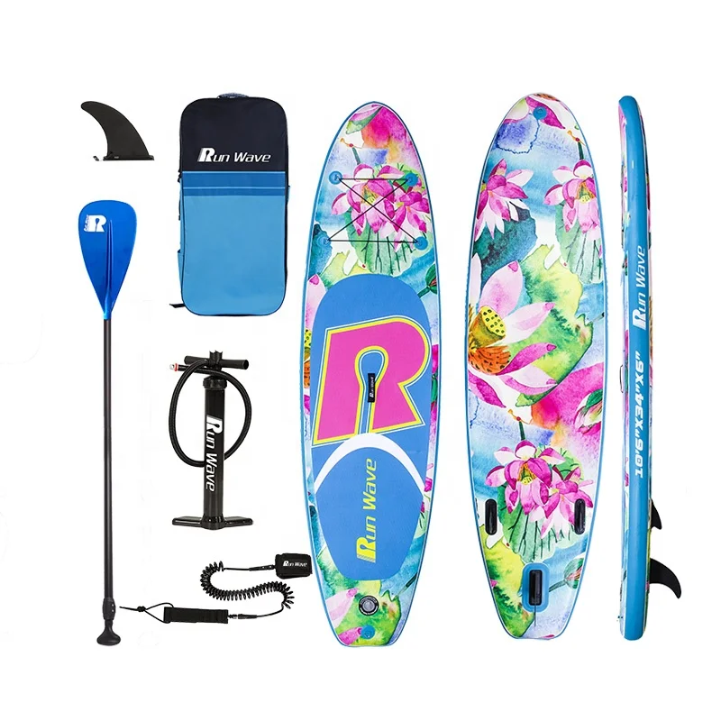 Run Wave Durable watches surf stand up inflatable soft sup board for water sports sup