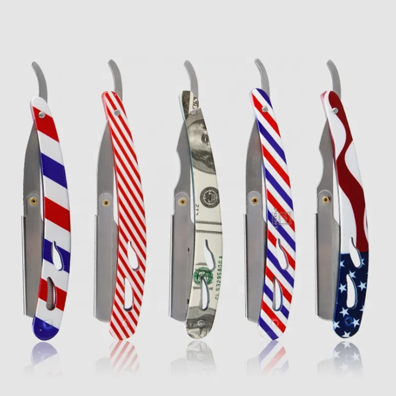 Straight Single Blade Beard Cutting Throat Folding Knife Shaving Razor Mens Caring Stainless Steel Barber Razor