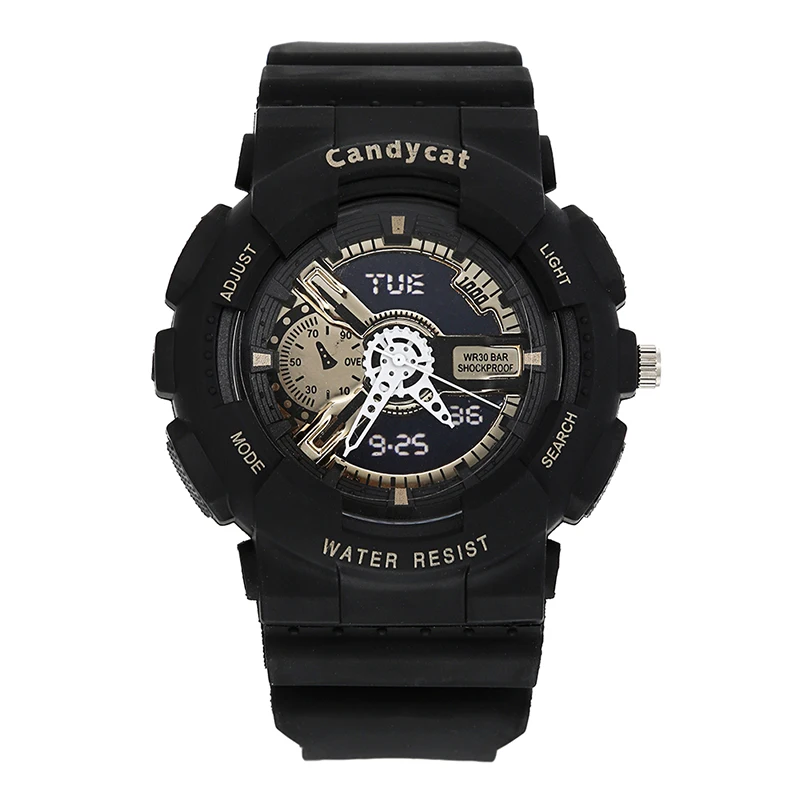 
Large Dial Silicone Watch Fashion Casual Sports Primary And Secondary School Watch 