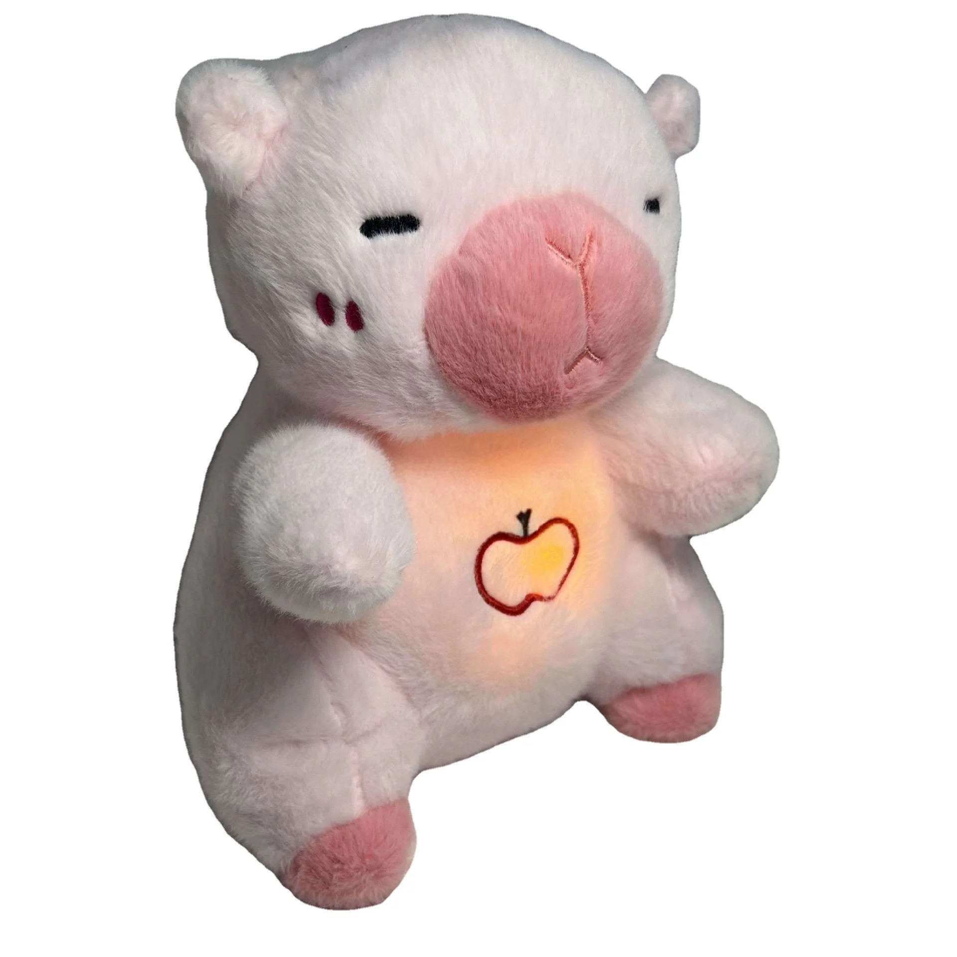 Baby Breathing koala Stitch Pikachu slanted cat Garfield Bear Baby Soothing Plush Doll Toy Baby Kids Music Sound and Light