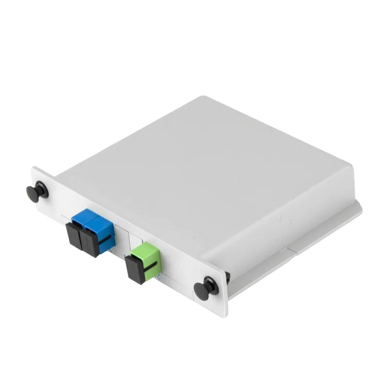Cassette Type SC UPC FTTH 1x2 Fiber Optic PLC Splitter