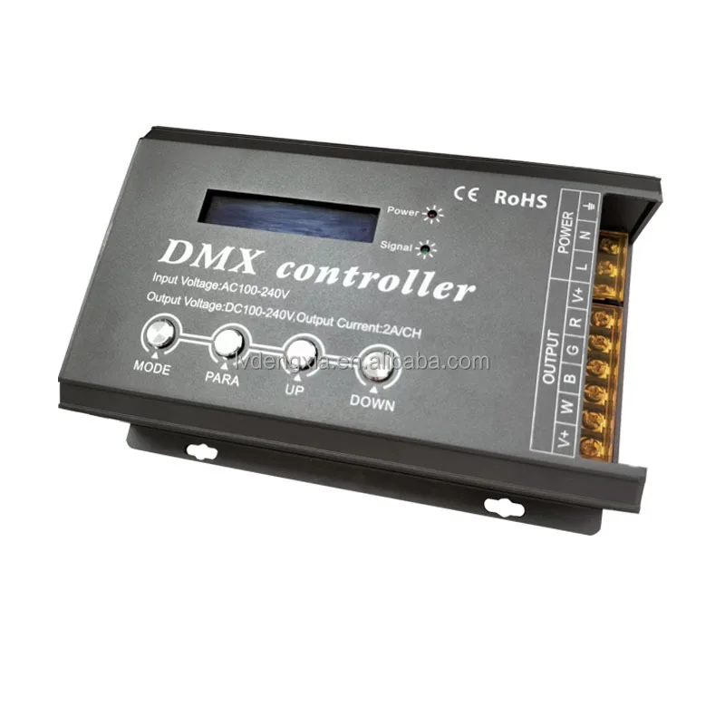 RGBW светодиодный контроллер DMX300D декодер DMX Диммер 4CH * 2A светодиодные полосы света разъем