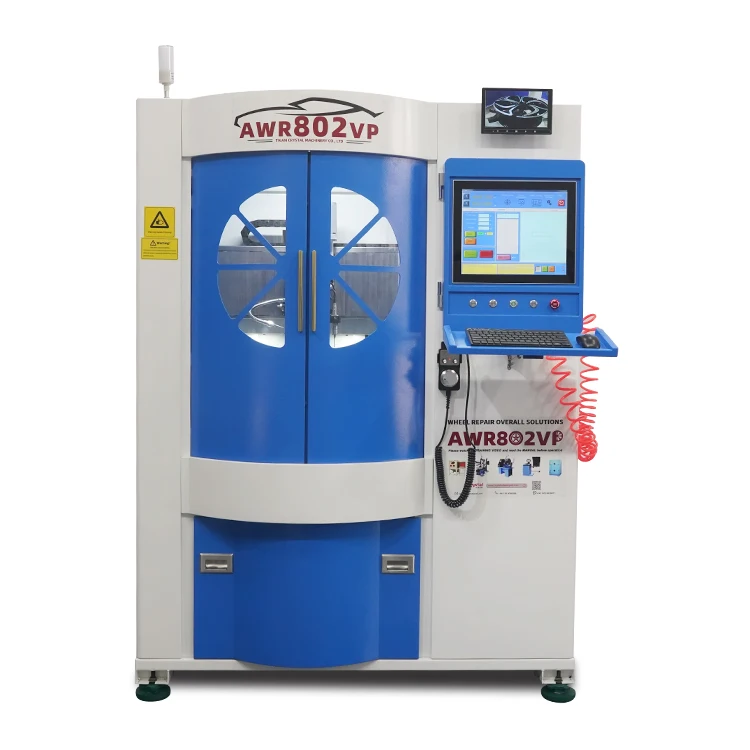 AWR802VP cnc lathe for diamond cutting alloy rims/wheels for sale with PC control system