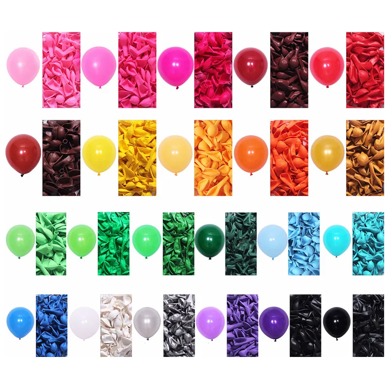 Wholesale 10 Inch Thicken retro pearl Balloons Chrome Balloons Latex Round Balloon Party Supplier Decoration