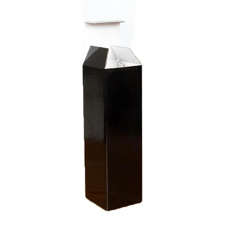 Custom Folding Corrugated Black Cardboard Paper Packaging Boxes For Water Bottles