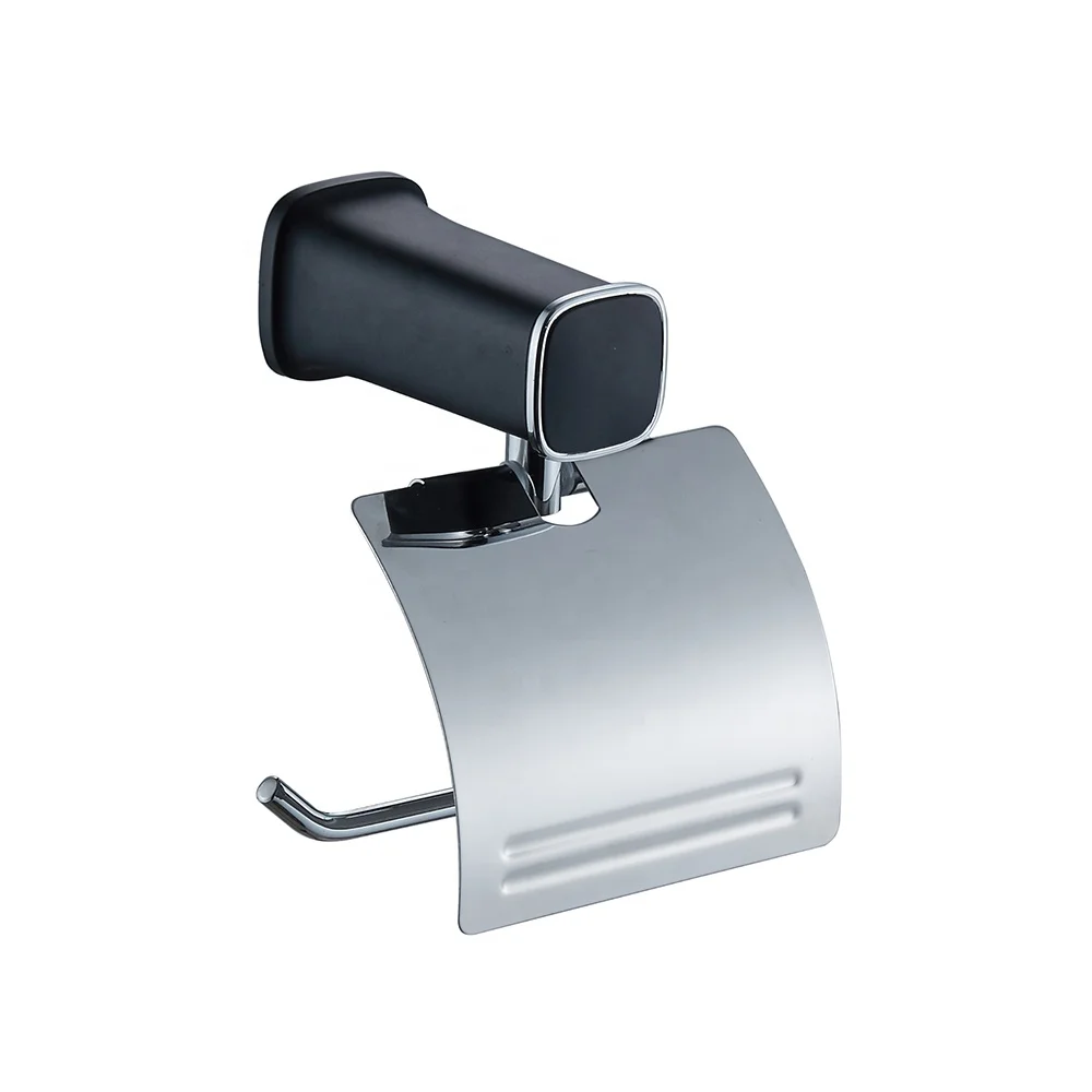 Bathroom Roll Dispenser Wall-mounted Round Full Chrome Stainless Steel Toilet Paper Towel Holder With Waterproof Board