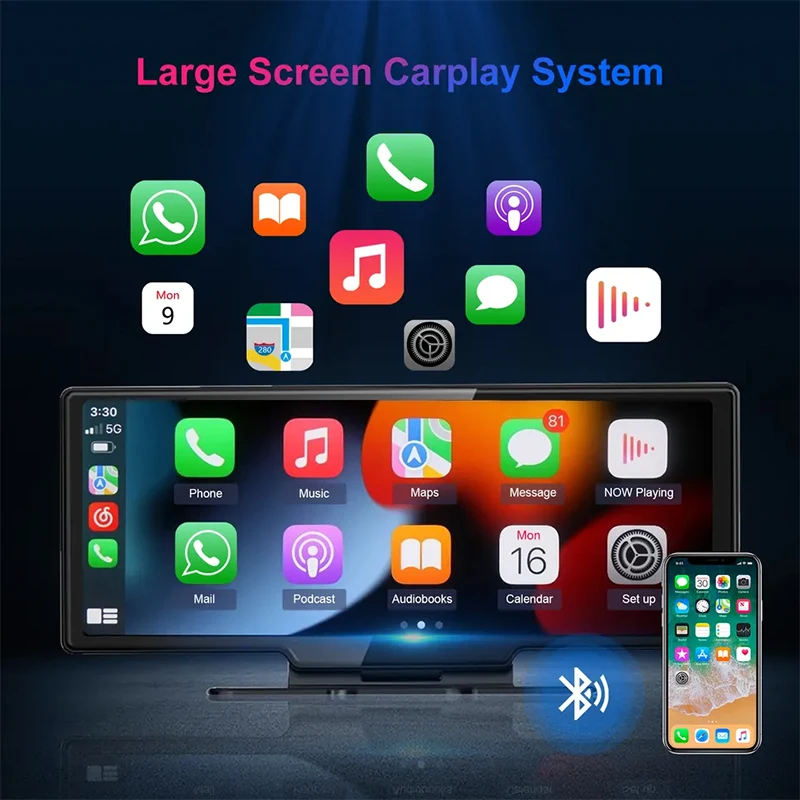 2023 Dual BT Stereo Android auto Car Radio 10.26 inch Wireless Carplay Car Play Dashcam DVD Audio System mp5 player for car
